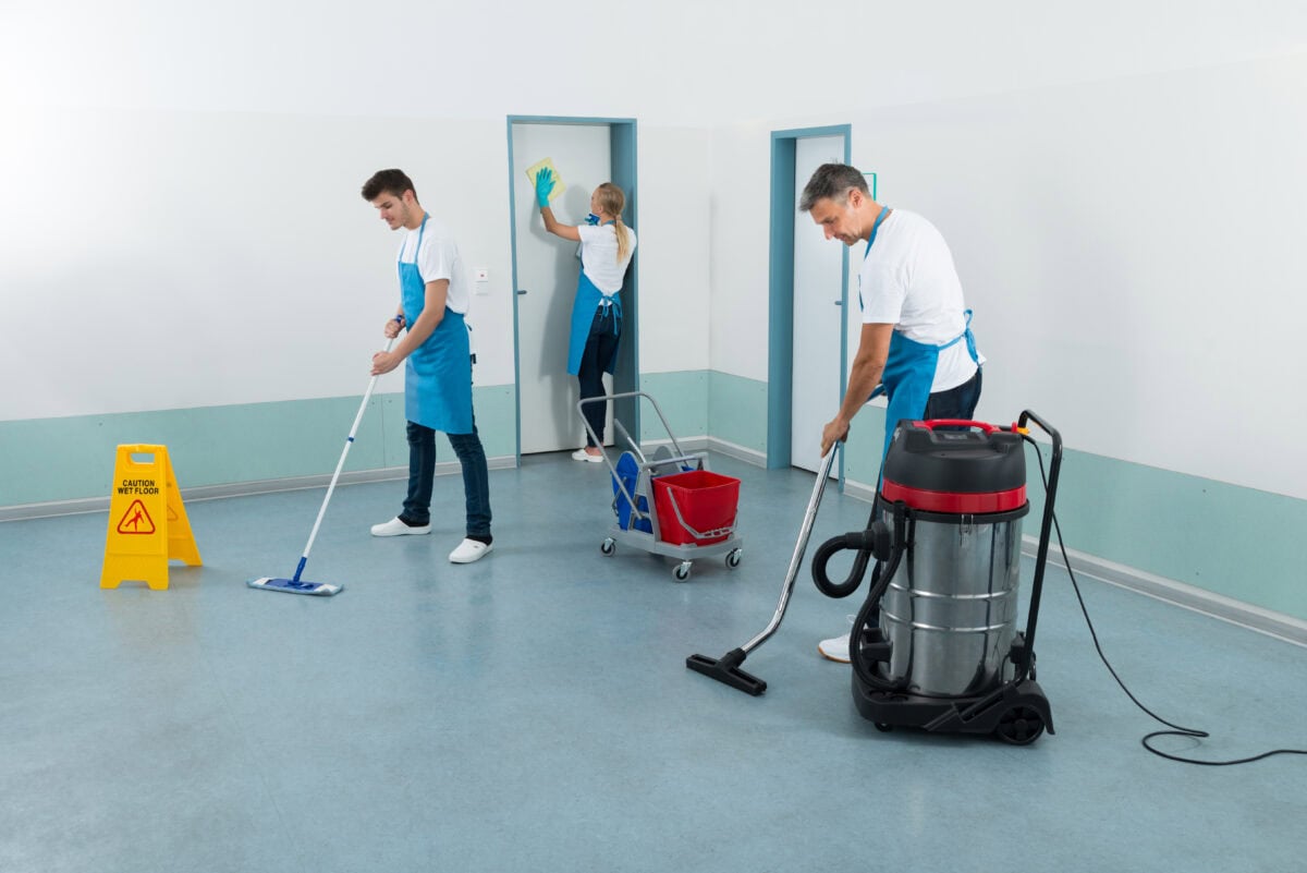 cleaning corridor